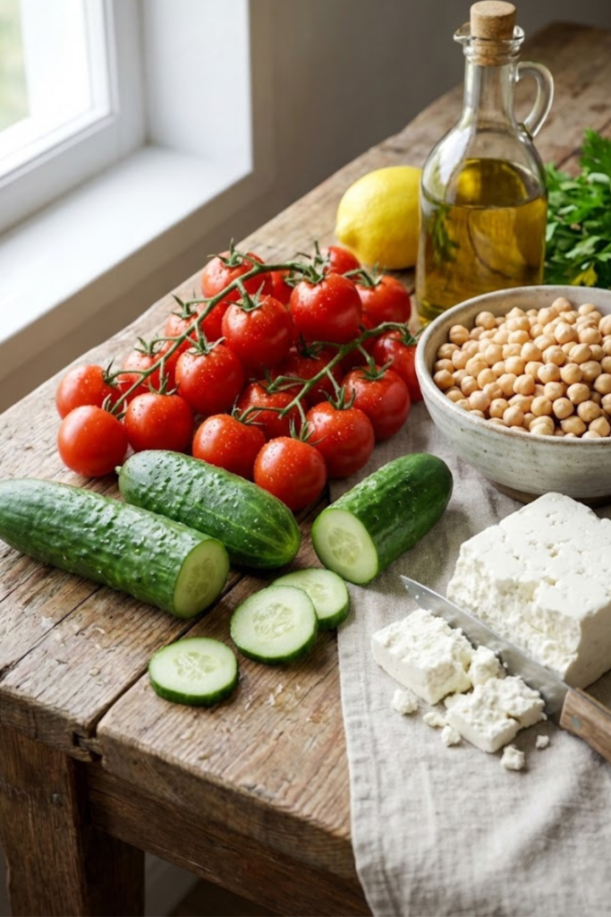 The Ultimate Mediterranean Chickpea Tomato Salad Recipe (2026 Guide) 2 Article Image 2026 01 13T162257.777