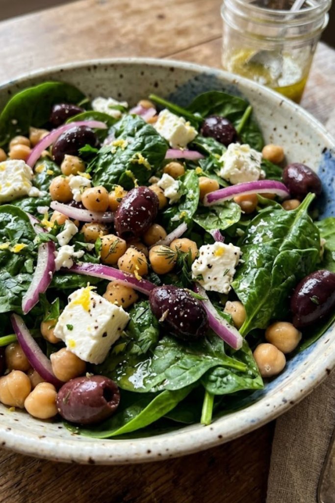 Best Mediterranean Spinach Olive Chickpea Salad Recipe (2026 Update) 1 Untitled design 2026 03 17T143219.624