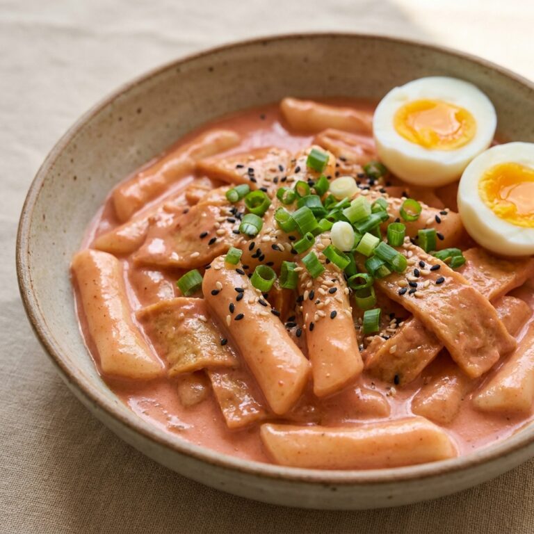 Rose tteokbokki recipe