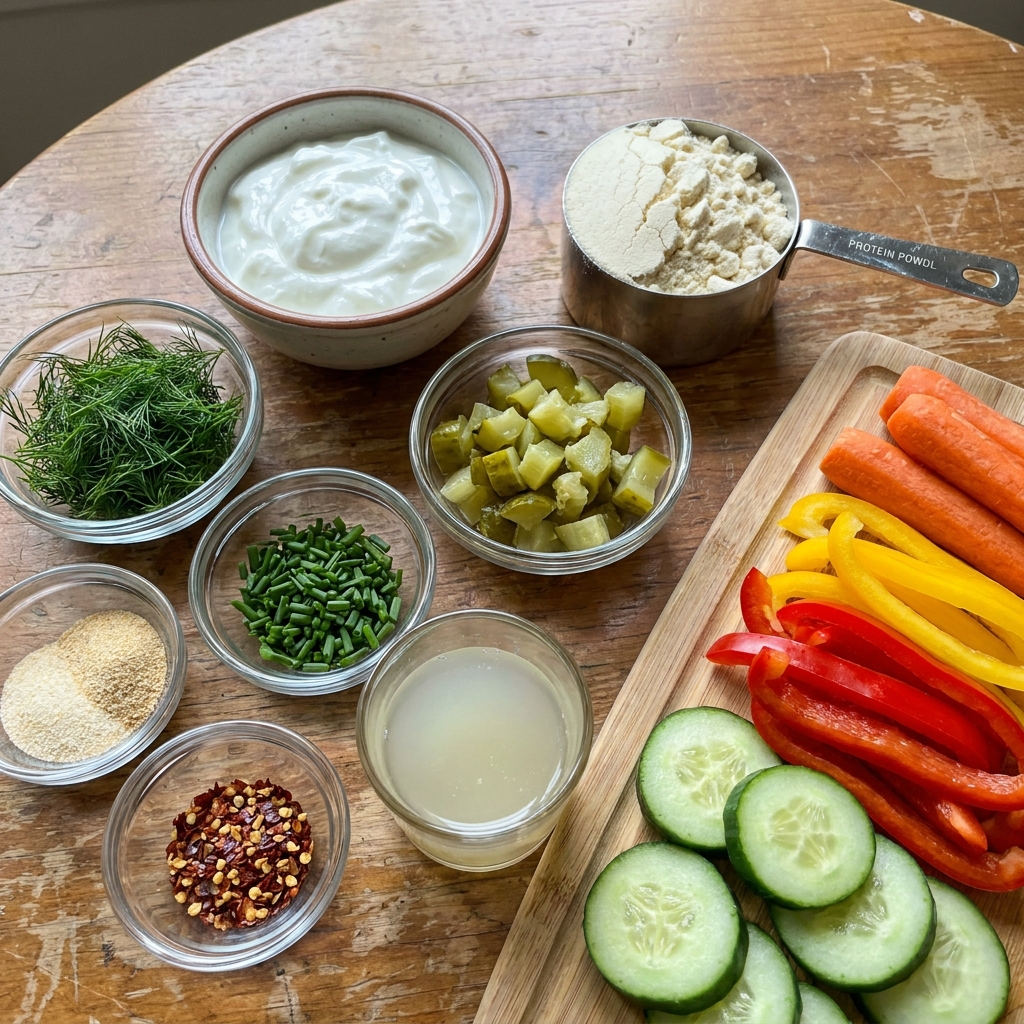 Protein Dill Pickle Dip