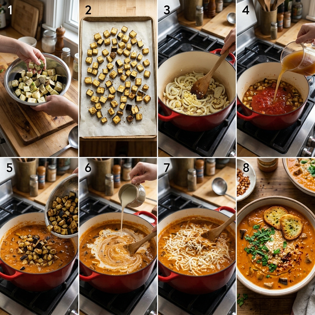 Eggplant parmesan soup recipe