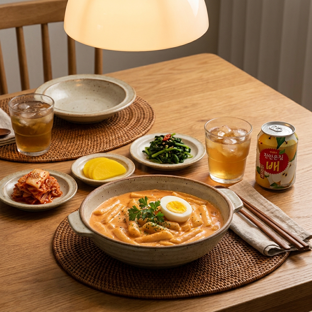 Rose tteokbokki recipe