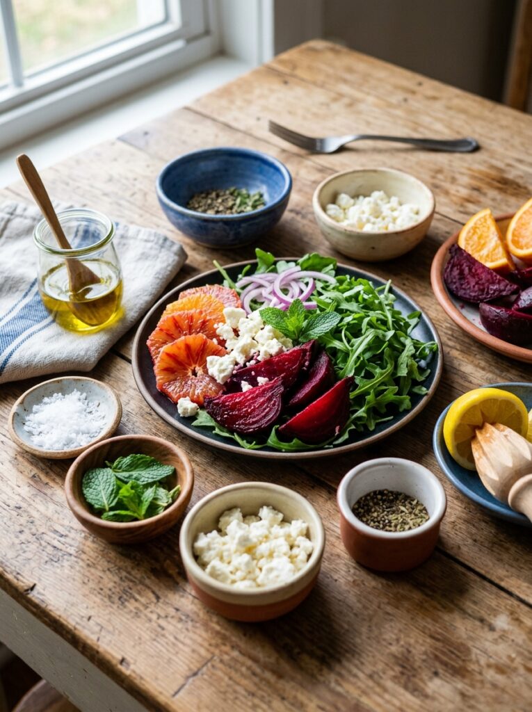 Mediterranean beet orange feta salad recipe: Fresh, Zesty, and Colorful 13 Beet orange feta salad ingredients 202605011927
