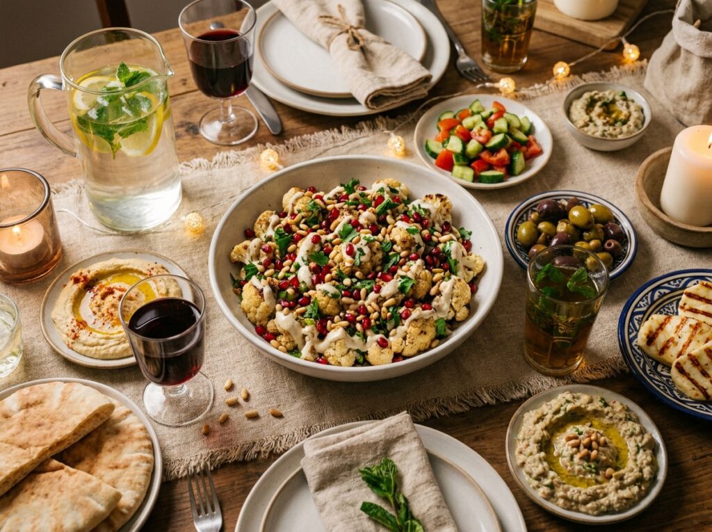Mediterranean roasted cauliflower tahini salad recipe 15 Cauliflower tahini salad setup 202604301433