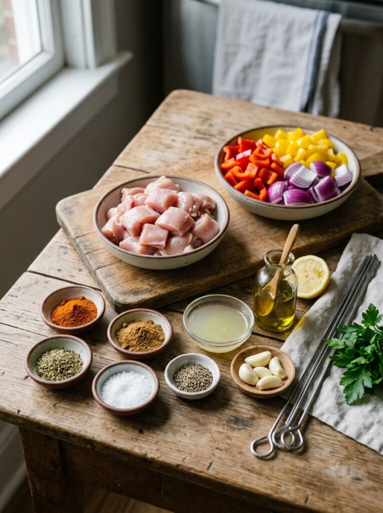 Chicken kebabs ingredients 202604251427