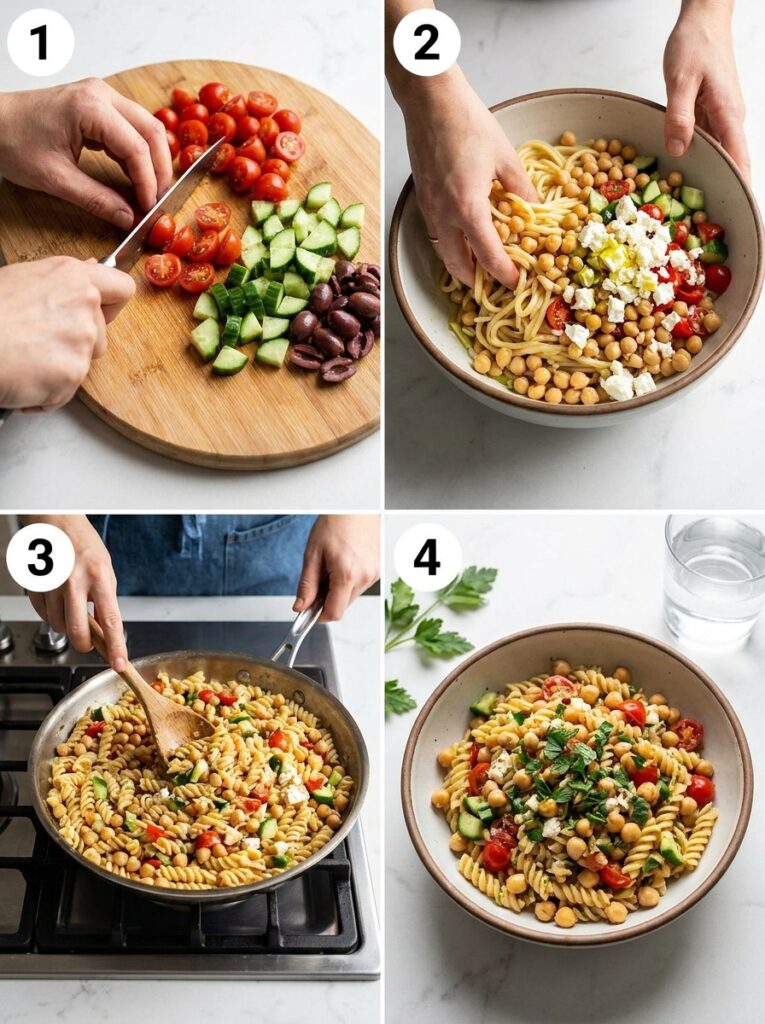 Easy Mediterranean Chickpea Pasta with Olive Oil Recipe 14 Chickpea pasta cooking 202604272244