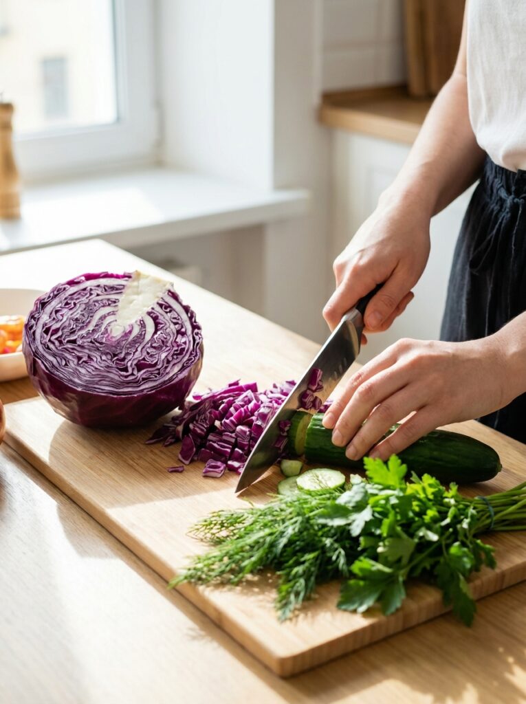 Cooking Mediterranean Cabbage 202604232022