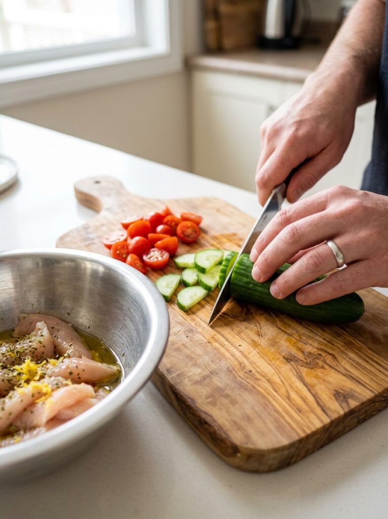 Cooking Mediterranean chicken 202604221937