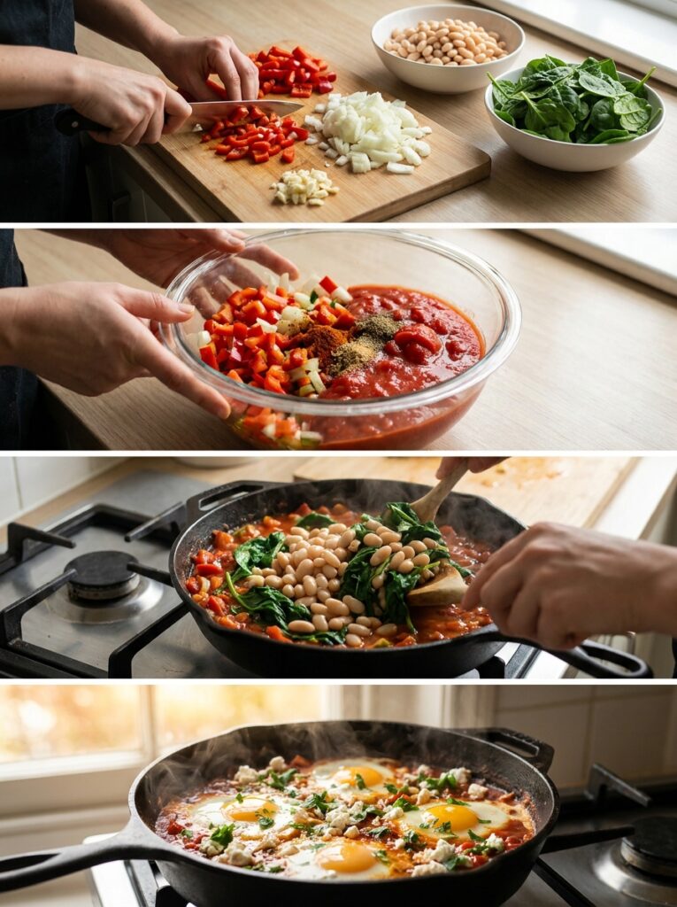 Mediterranean Shakshuka with White Beans and Spinach Recipe 14 Cooking Shakshuka with 202604272258
