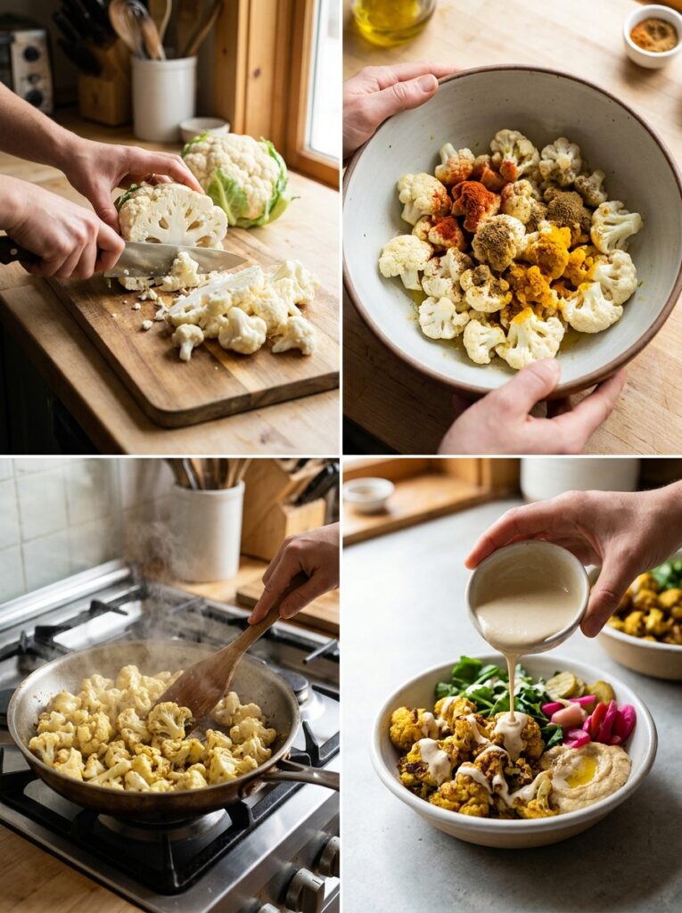 Mediterranean Roasted Cauliflower Shawarma Bowl with Tahini Recipe 14 Cooking cauliflower shawarma 202604272222