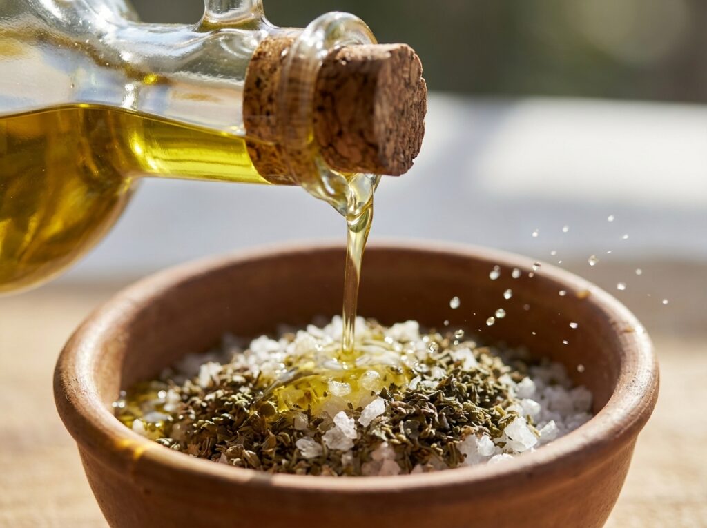 Cruet pouring olive 202604091738