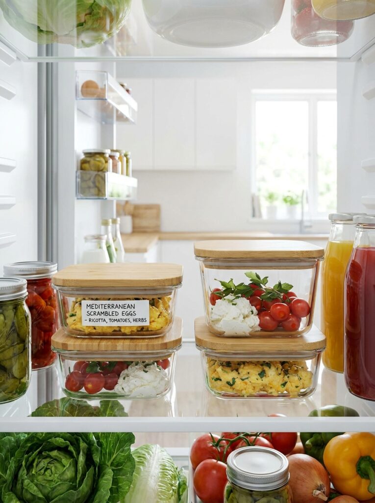 Mediterranean Scrambled Eggs with Ricotta Tomatoes and Herbs 16 Food storage containers 202604272238