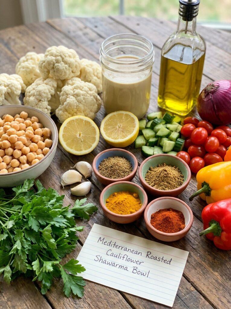Mediterranean Roasted Cauliflower Shawarma Bowl with Tahini Recipe 13 Ingredients for Mediterranean 202604272222
