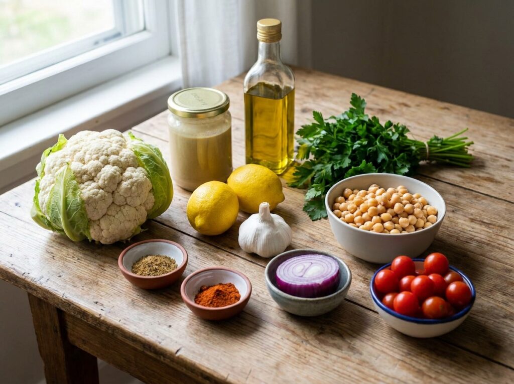 Mediterranean roasted cauliflower tahini salad recipe 13 Ingredients for Mediterranean salad 202604301432