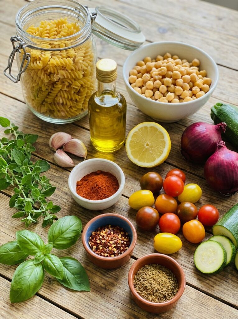 Easy Mediterranean Chickpea Pasta with Olive Oil Recipe 13 Ingredients for mediterranean 202604272244