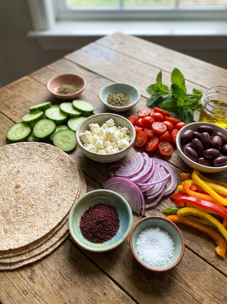 beginner mediterranean cucumber feta wrap recipe 13 Ingredients for mediterranean 202604272249