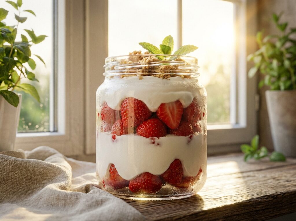 Jar with yogurt 202604081659