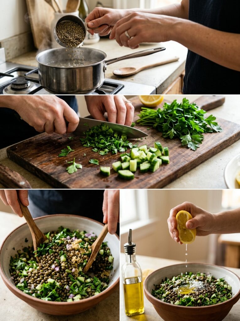 Lentil tabbouleh recipe cooking … 202605011900