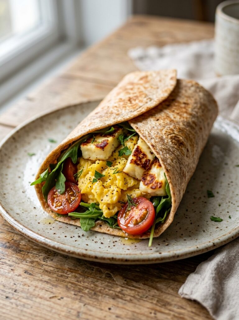 Mediterranean Breakfast Wrap with Halloumi Eggs and Arugula Recipe 17 Mediterranean breakfast wrap recipe 202605011841