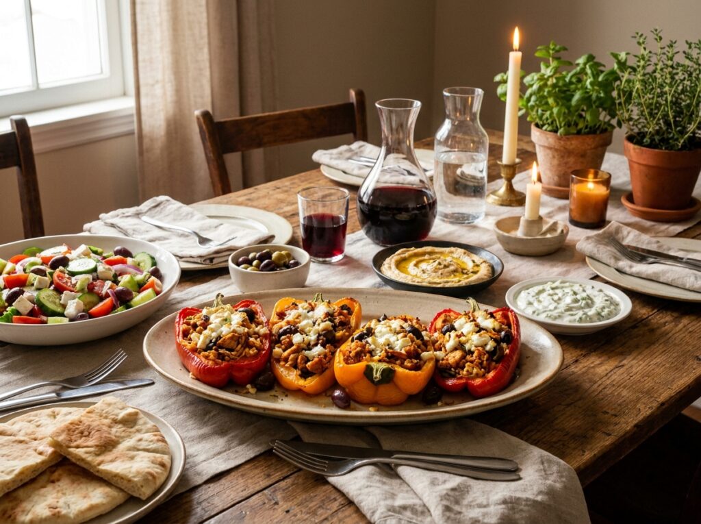 Mediterranean Ground Chicken Stuffed Peppers with Feta Recipe: A Flavorful Homemade Dinner 15 Mediterranean chicken stuffed pe… 202604301506