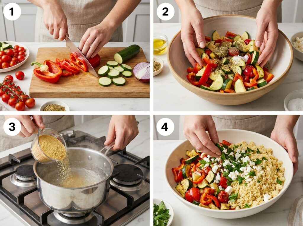 easy mediterranean roasted veggie couscous recipe 14 Mediterranean roasted veggie cou… 202604301450