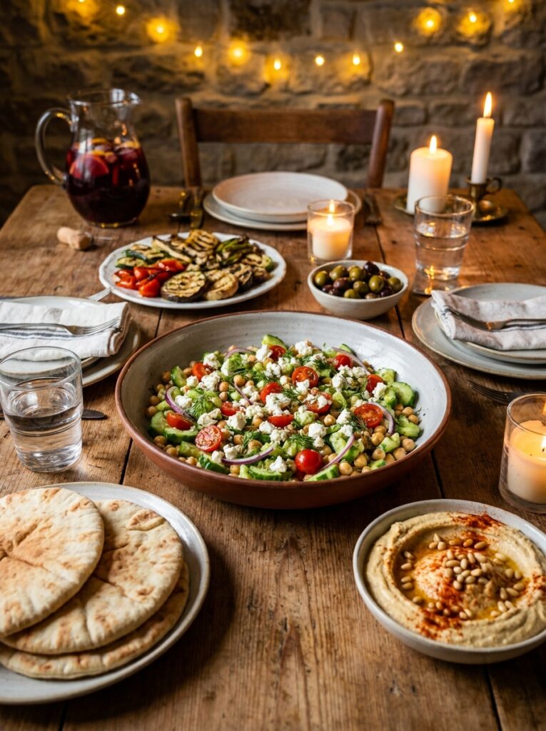 Mediterranean Smashed Cucumber Chickpea Salad with Feta Recipe 15 Mediterranean smashed cucumber c… 202604301216
