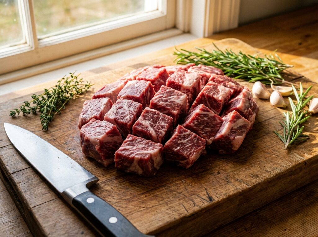 Raw lamb cubes 202604091711