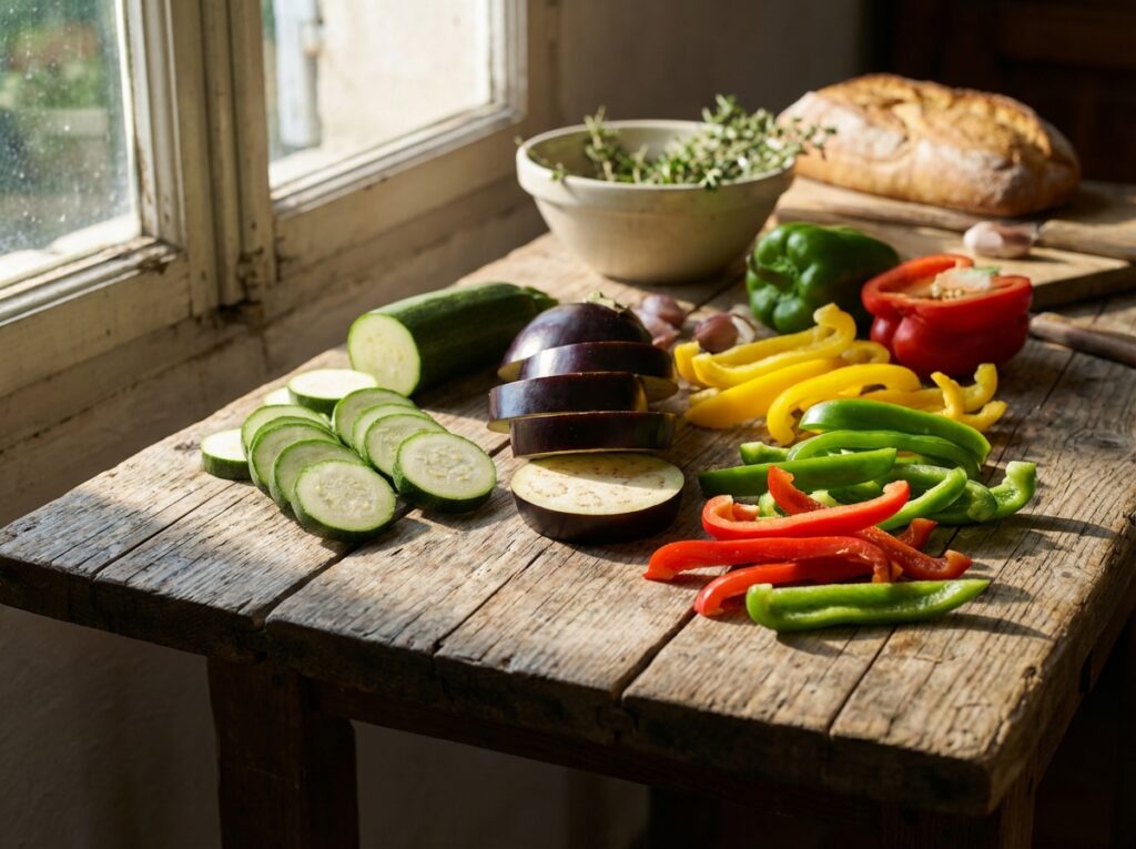 Rustic table with 202604081644