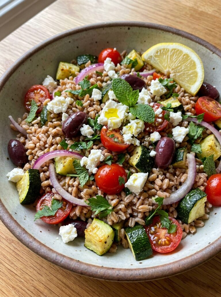 Mediterranean Farro Salad with Roasted Zucchini Recipe 17 Salad with roasted 202604272211