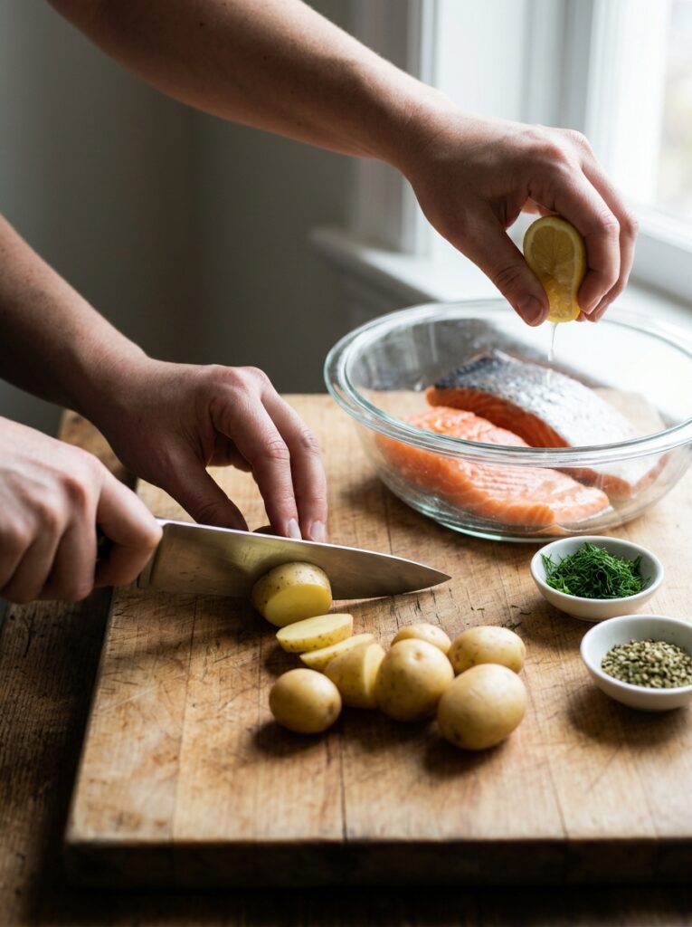 Salmon potatoes recipe 202604232125