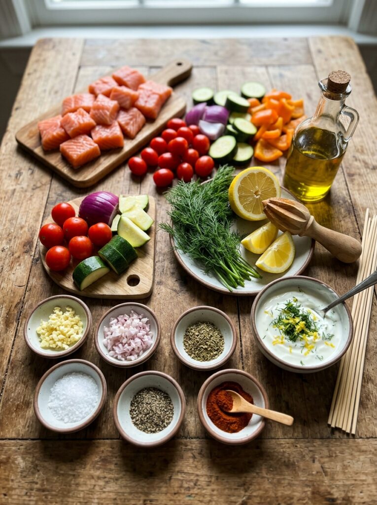Salmon skewers ingredients 202604221947
