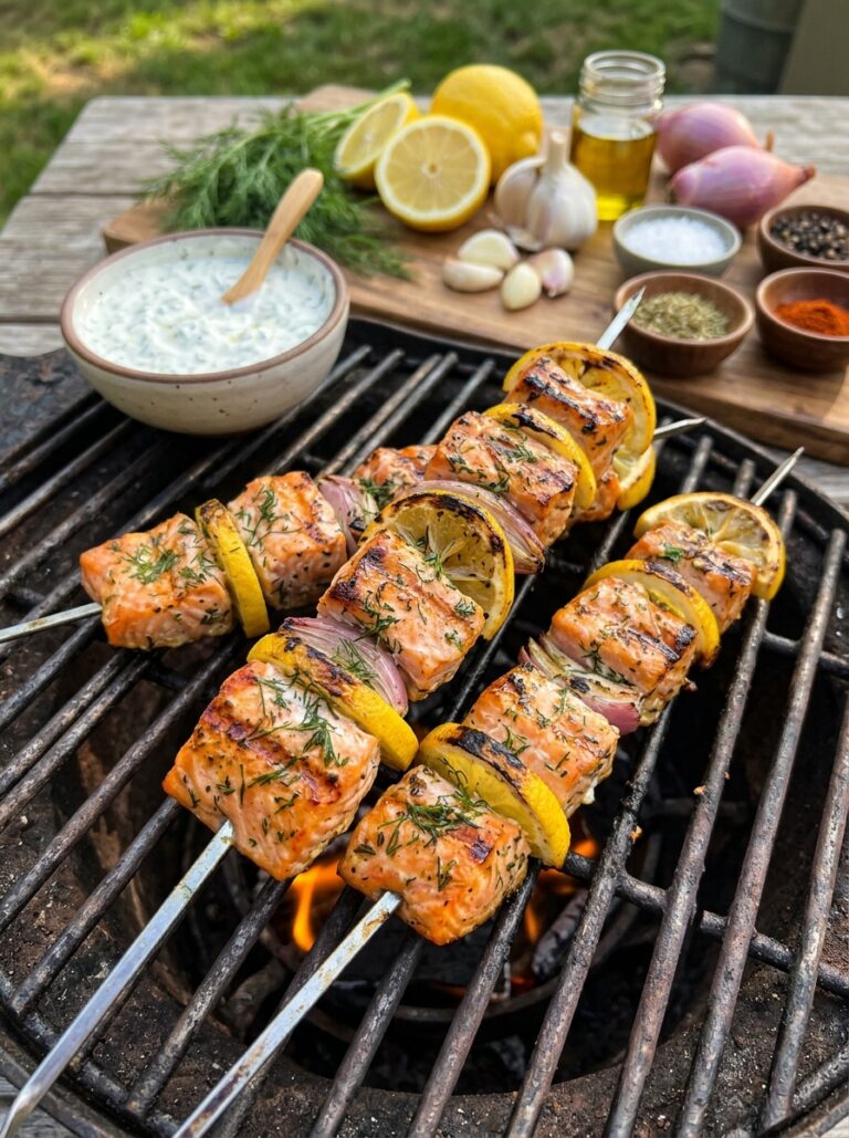 Salmon skewers with 202604221947