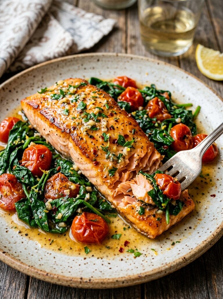 Salmon with spinach 202604221958