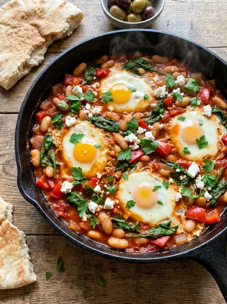 Mediterranean Shakshuka with White Beans and Spinach Recipe 12 Shakshuka with white 202604272300