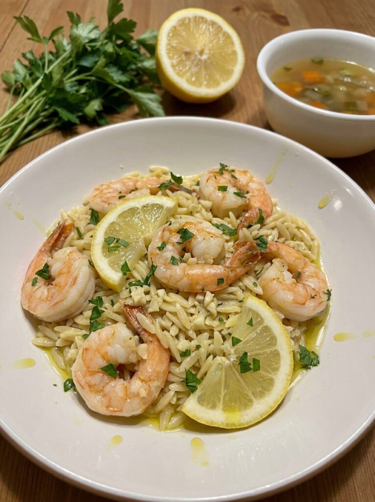 Shrimp and orzo 202604182022