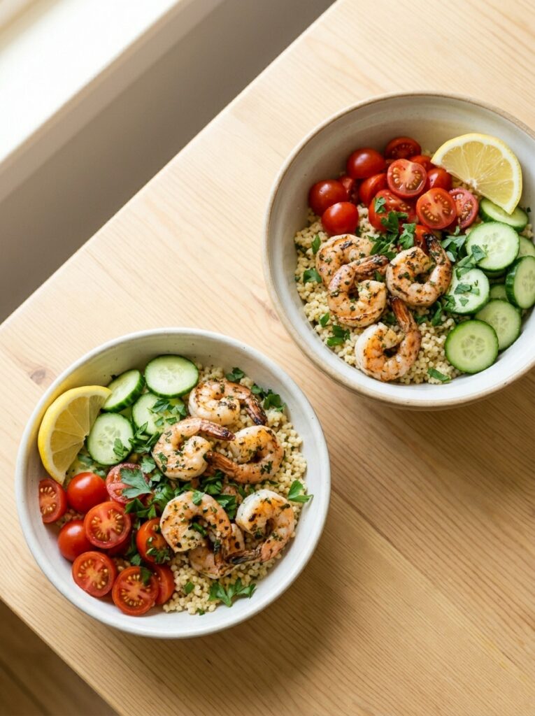 Shrimp couscous bowls 202604261505