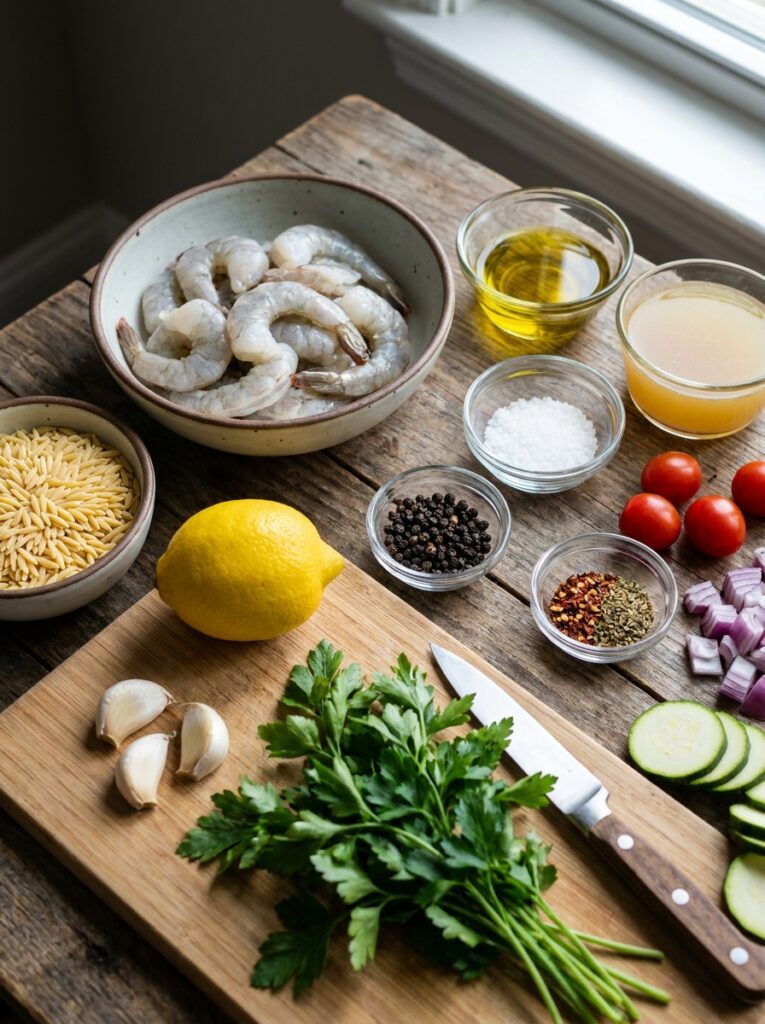 Shrimp orzo dinner 202604182022