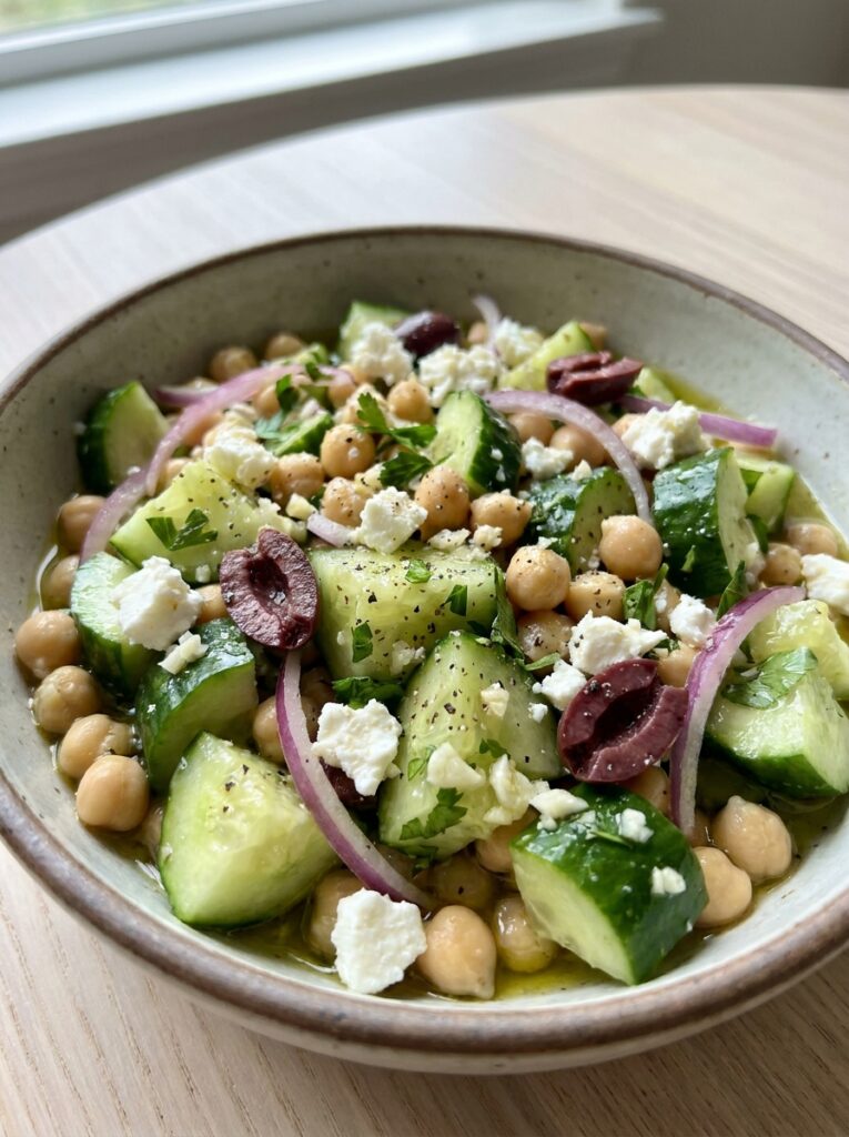 Mediterranean Smashed Cucumber Chickpea Salad with Feta Recipe 12 Smashed cucumber chickpea salad 202604301215