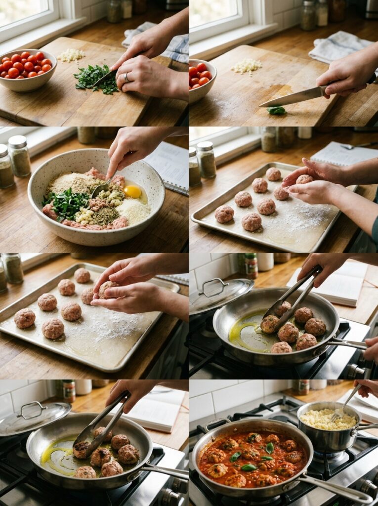 mediterranean tomato basil turkey meatballs with couscous recipe 14 Turkey meatballs with couscous r… 202605011847