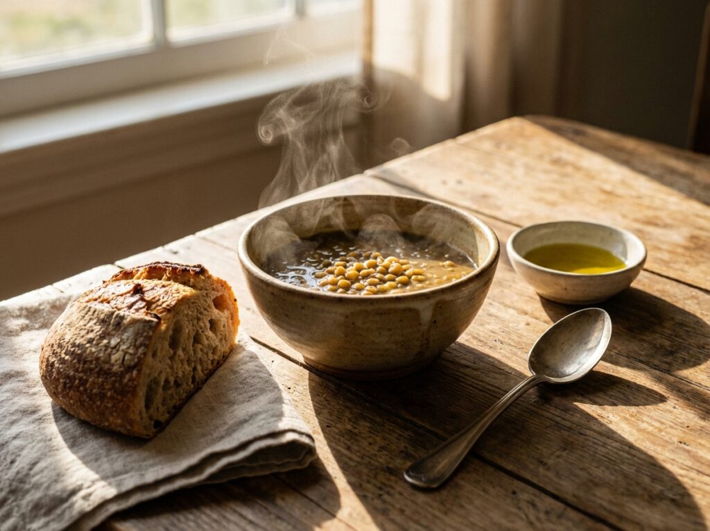 Wooden table with 202604081650