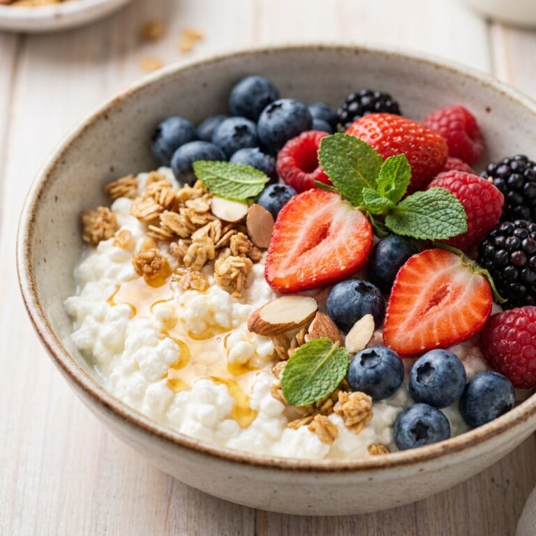 berry cottage cheese breakfast bowl
