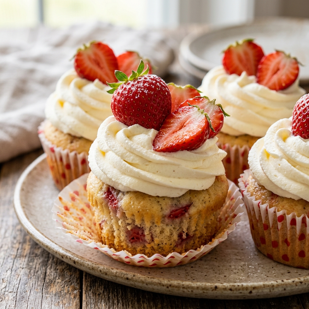 Strawberries And Cream Cupcakes Recipe: A Homemade Delight 2026 12 Strawberries And Cream Cupcakes Recipe