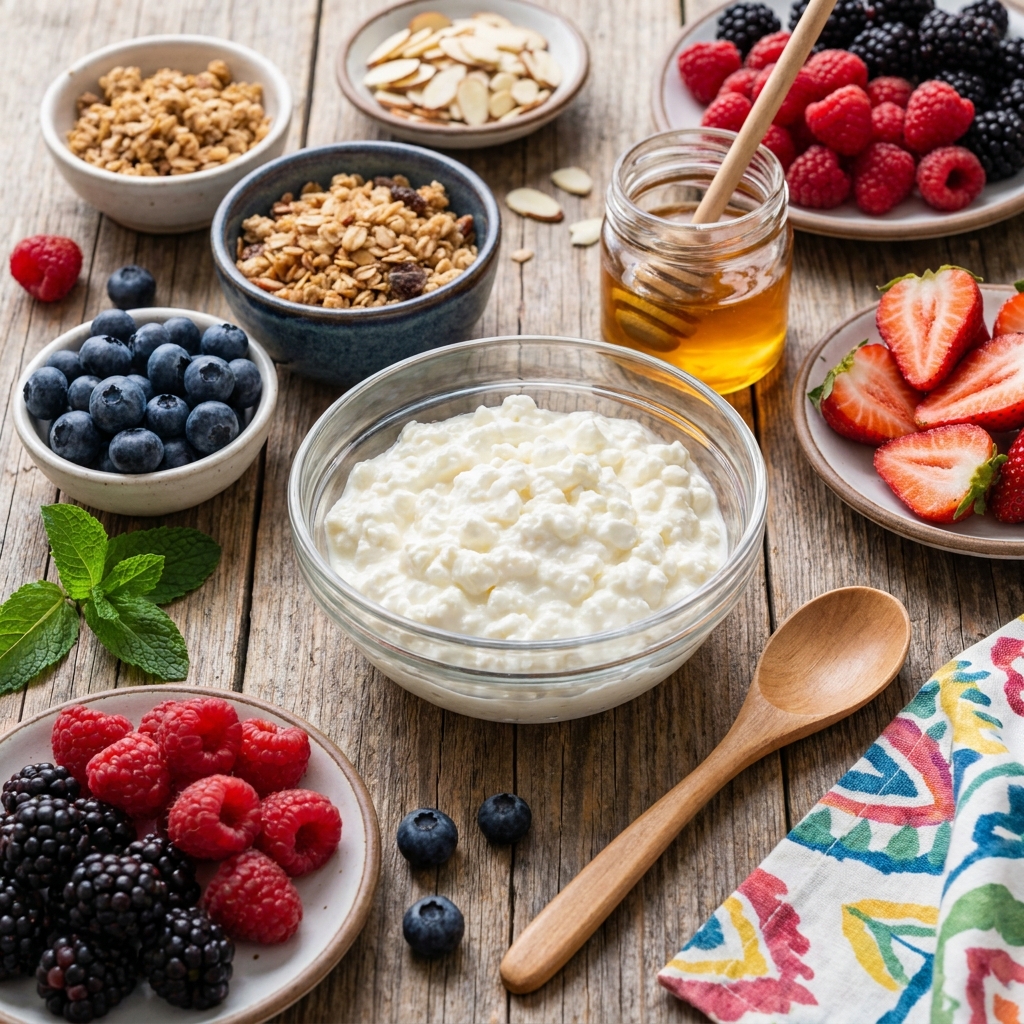 berry cottage cheese breakfast bowl