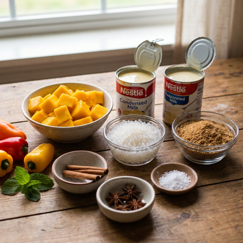mango sago pudding recipe