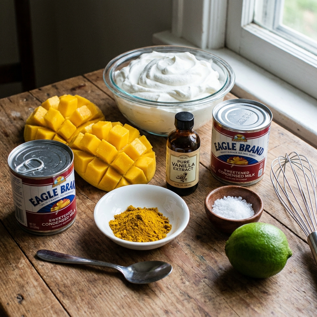 instant mango ice cream with cool whip curry