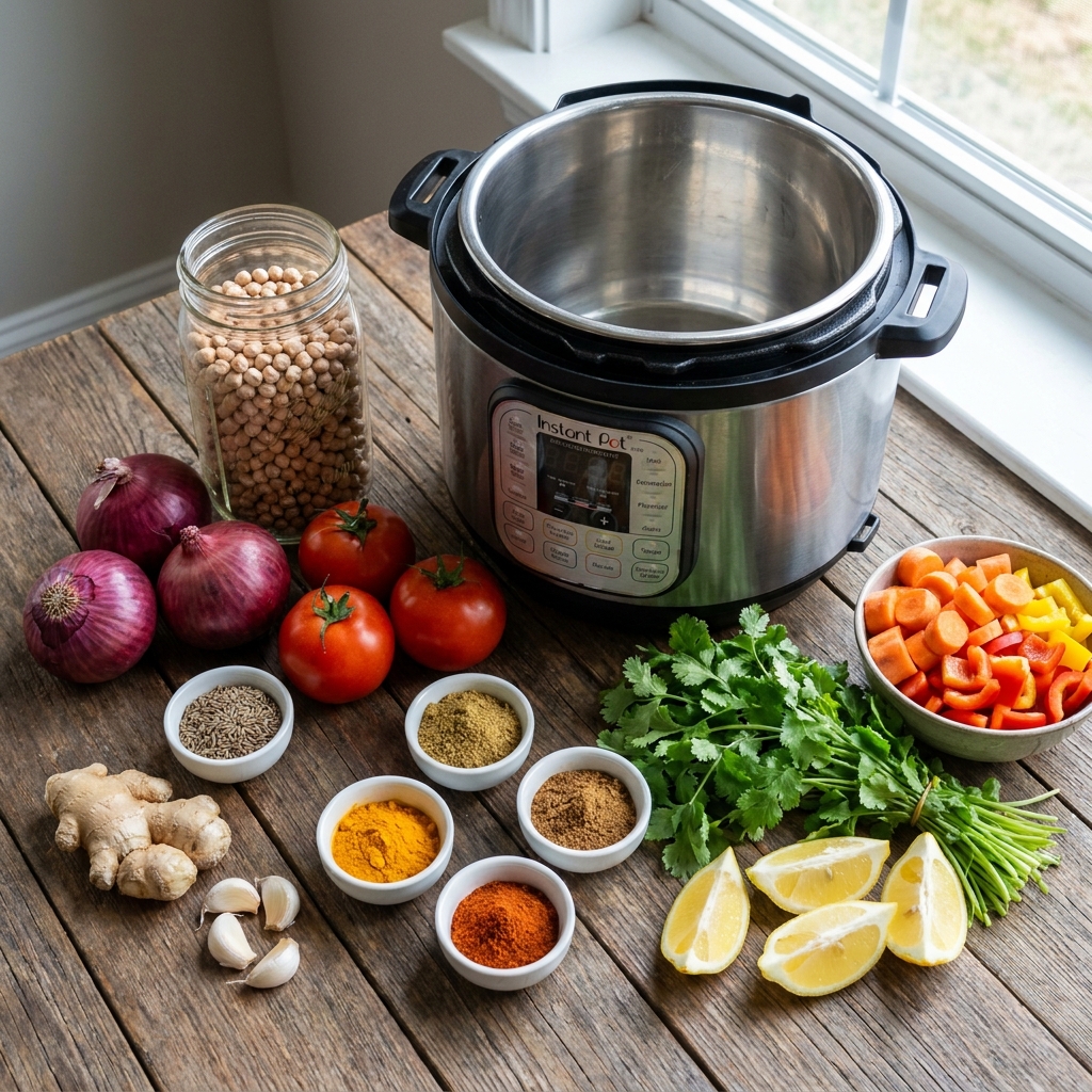 chana masala instant pot zero oil