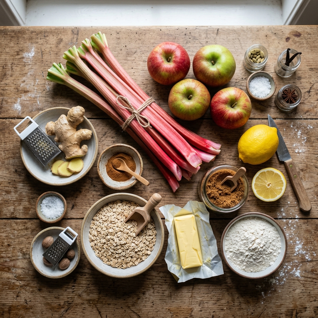 Rhubarb Apple And Ginger Crumble Recipe