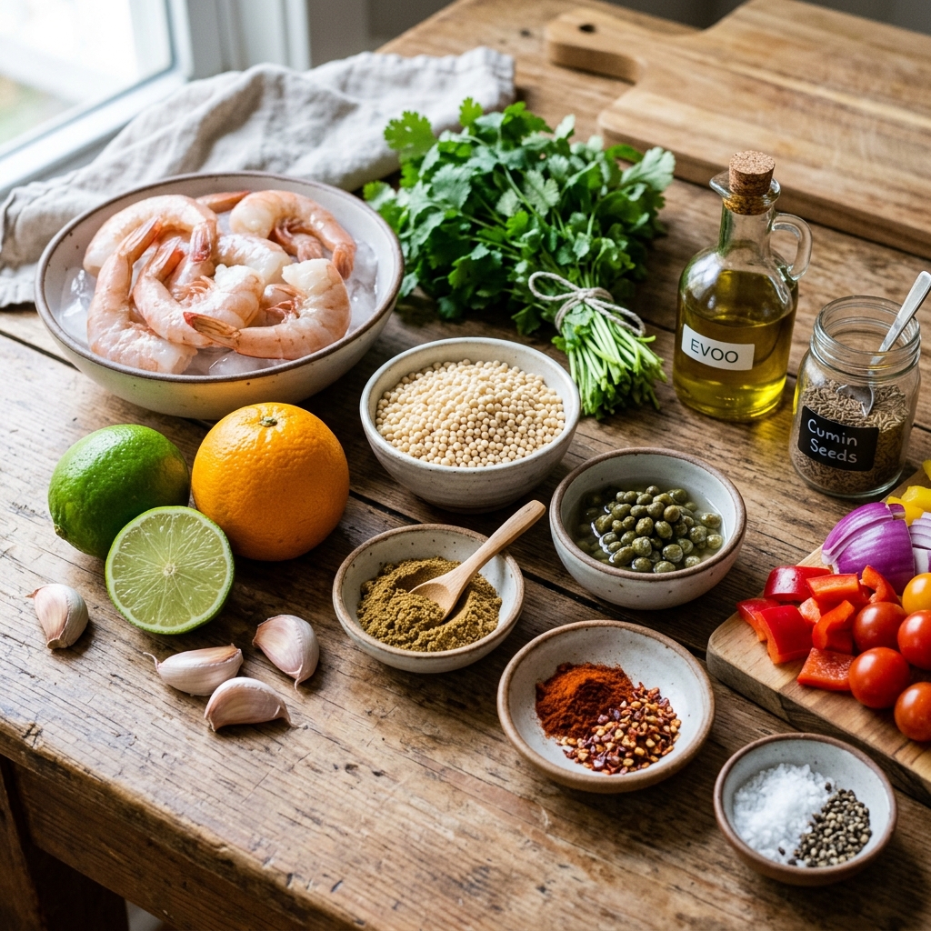 Mojo Shrimp With Couscous and Fried Capers Recipe 2026 13 Mojo Shrimp With Couscous and Fried Capers Recipe