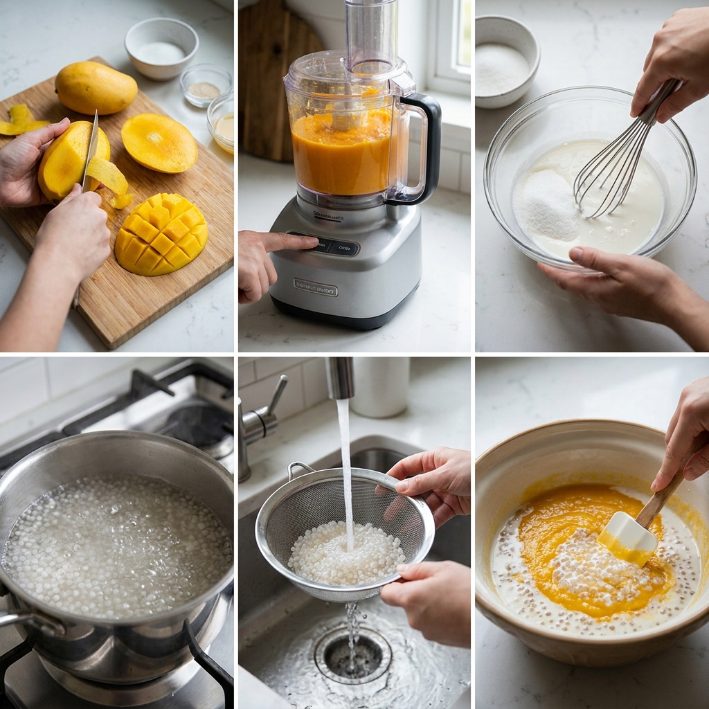 mango sago pudding recipe