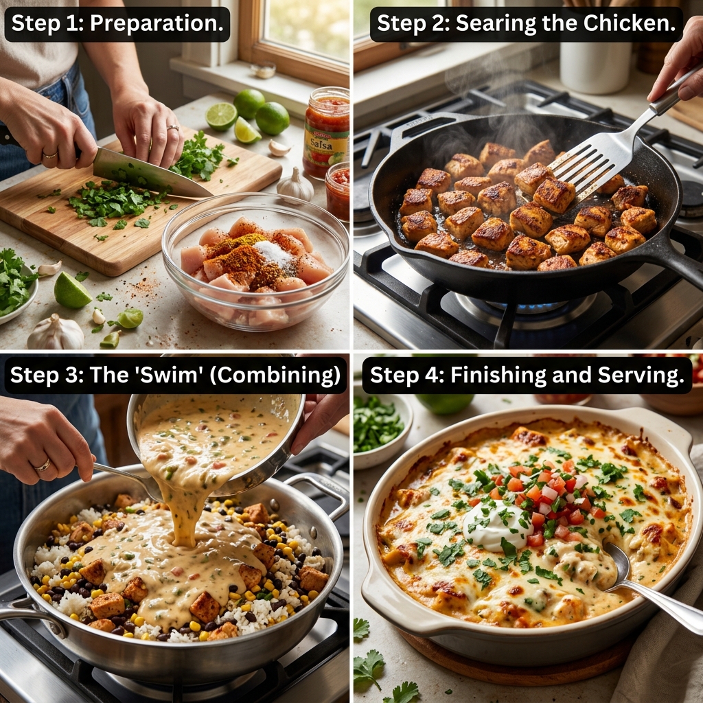 Viral Queso Swim Chicken And Rice Recipe 2026 14 Viral Queso Swim Chicken And Rice Recipe